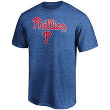 Load image into Gallery viewer, Philadelphia Phillies Majestic Basic T-Shirt - Heathered Royal MLB Guys Tee
