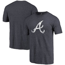 Load image into Gallery viewer, Atlanta Braves Distressed Team Tri-Blend T-Shirt - Heathered Navy MLB Guys Tee
