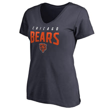 Load image into Gallery viewer, Chicago Bears Nfl Pro Line By Women's Engage Arch V-Neck T-Shirt - Navy NFL LADIES V-Neck
