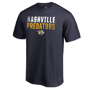 Nashville Predators Iconic Collection Fade Out T-Shirt - Navy NHL Guys Tee
