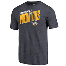 Load image into Gallery viewer, Nashville Predators Slant Strike Tri-Blend T-Shirt - Navy NHL Guys Tee
