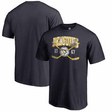 Load image into Gallery viewer, Pittsburgh Penguins Line Shift T-Shirt - Navy NHL Guys Tee
