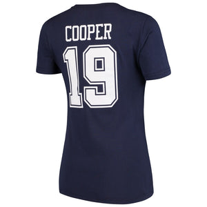 Amari Cooper Dallas Cowboys Women's Player Name & Number T-Shirt - Navy NFL LADIES V-Neck