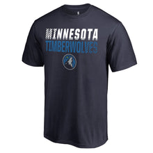 Load image into Gallery viewer, Minnesota Timberwolves Fade Out T-Shirt - Navy NBA Guys Tee
