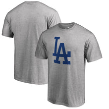 Load image into Gallery viewer, Los Angeles Dodgers Primary Logo T-Shirt - Heathered Gray MLB Guys Tee
