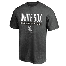 Load image into Gallery viewer, Chicago White Sox Win Stripe T-Shirt - Charcoal MLB Guys Tee
