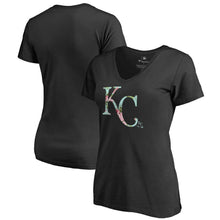 Load image into Gallery viewer, Kansas City Royals Women&#39;s Lovely V-Neck T-Shirt - Black MLB Ladies V-Neck
