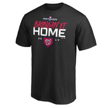 Load image into Gallery viewer, Washington Nationals 2019 Division Series Winner Locker Room T-Shirt - Black MLB Guys Tee

