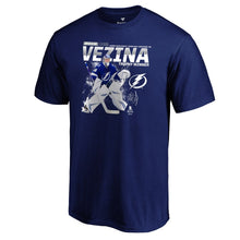 Load image into Gallery viewer, Andrei Vasilevskiy Tampa Bay Lightning 2019 Vezina Trophy Winner T-Shirt - Royal NHL Guys Tee
