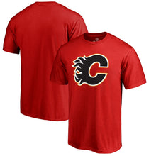 Load image into Gallery viewer, Calgary Flames Primary Logo T-Shirt - Red NHL Guys Tee
