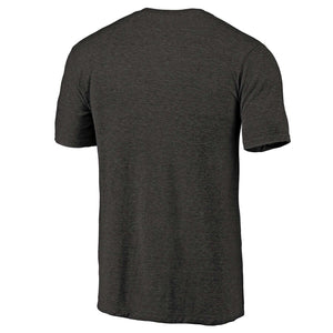 Boston Bruins Distressed Throwback Primary Logo Tri-Blend T-Shirt - Black NHL Guys Tee